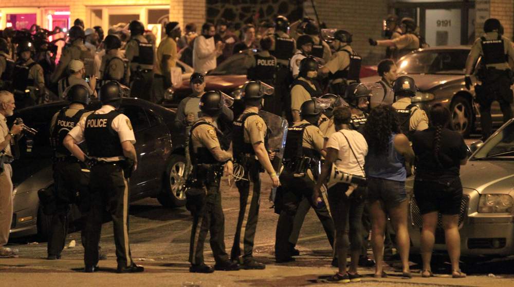 Police clear protesters from Ferguson Street: Photo AP