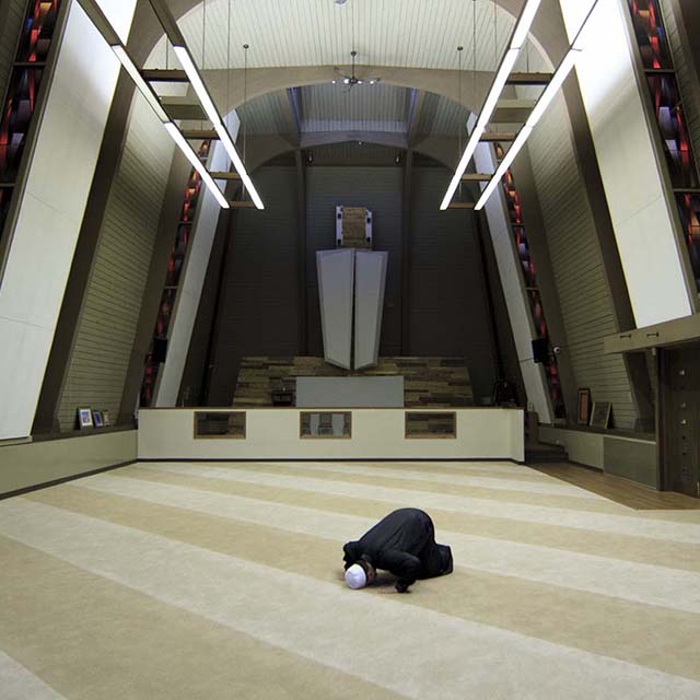 Kamil Samara at his mosque near the University of Wisconsin campus in Milwaukee.