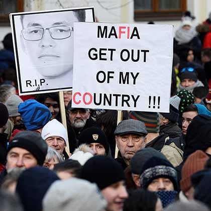 Protesters took to the streets in Bratislava and other Slovakian cities in the weeks after the murder, demanding justice for Kuciak and an end to corruption.  