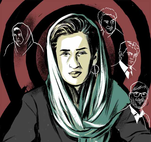 Illustration of Afghan journalist Farahnaz Forotan. (Brian Williamson | VOA News)