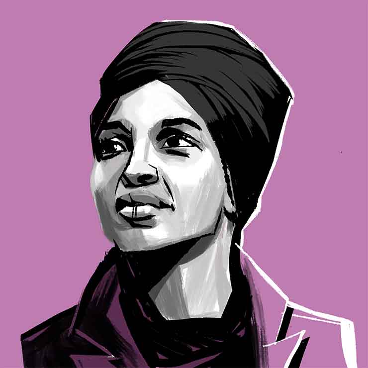 Portrait of Ilhan Omar by Brian Williamson | VOA News