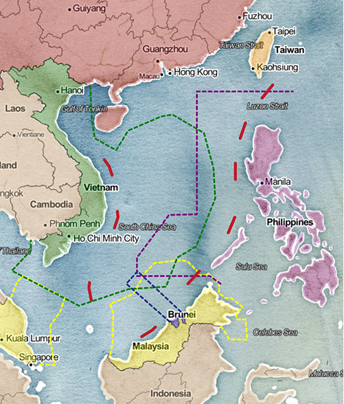 Map of south china sea