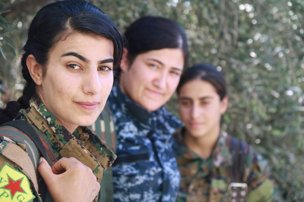 Fighting with the Syrian Democratic Forces, these women and their colleagues are expected to take part in the much-hoped-for rescue of kidnapped Yazidi women and girls on August 16, 2017 in Raqqa, Syria.
