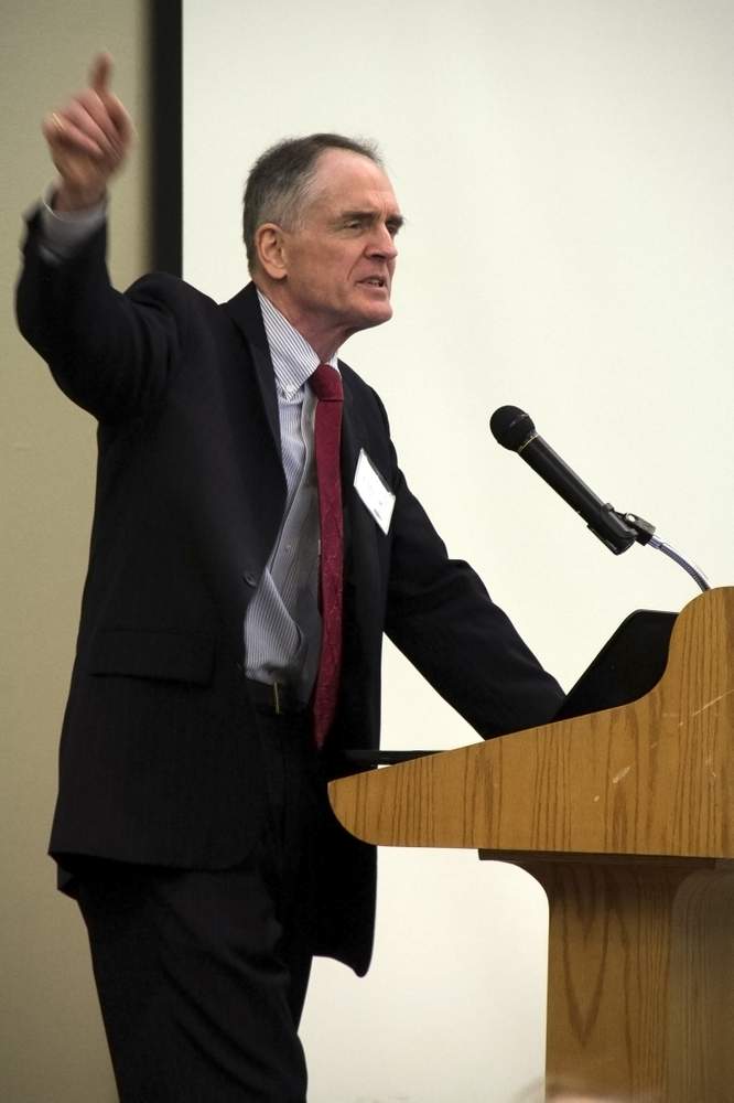 Jared Taylor on May 21, 2016. Mark Potok of the Southern Poverty Law Center calls the American Renaissance founder the &quot;cosmopolitan face of white supremacy.&quot; (Victoria Macchi\/VOA)